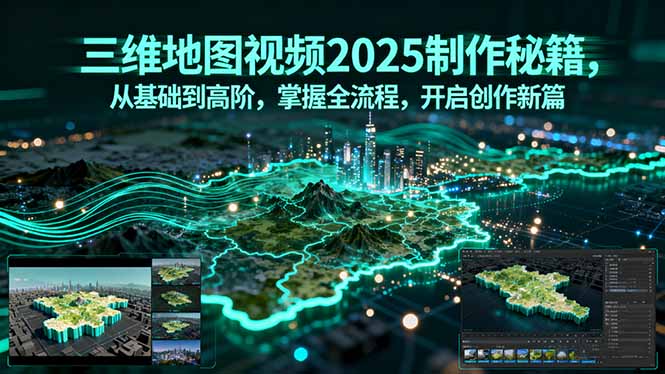三维地图视频2025制作秘籍，从基础到高阶，掌握全流程，开启创作新篇-瀚洪创业网