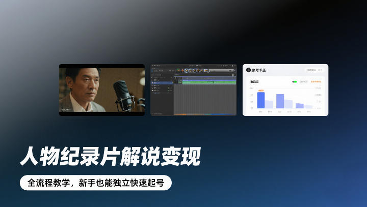 人物纪录片解说变现，全流程教学，新手也能独立快速起号-瀚洪创业网