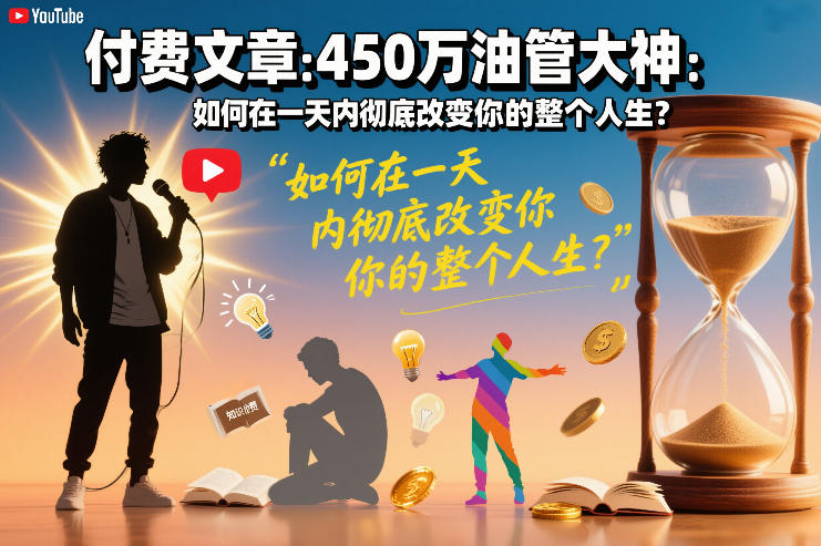 付费文章：450万油管大神：如何在一天内彻底改变你的整个人生？-瀚洪创业网
