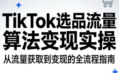 TikTok选品流量算法变现实操-瀚洪创业网