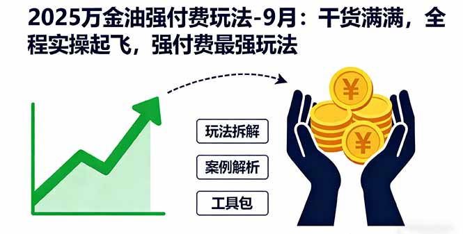 2025万金油强付费玩法-9月：干货满满，全程实操起飞，强付费最强玩法-瀚洪创业网