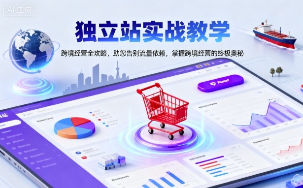 独立站实战教学，跨境经营全攻略，助您告别流量依赖，掌握跨境经营的终极奥-瀚洪创业网