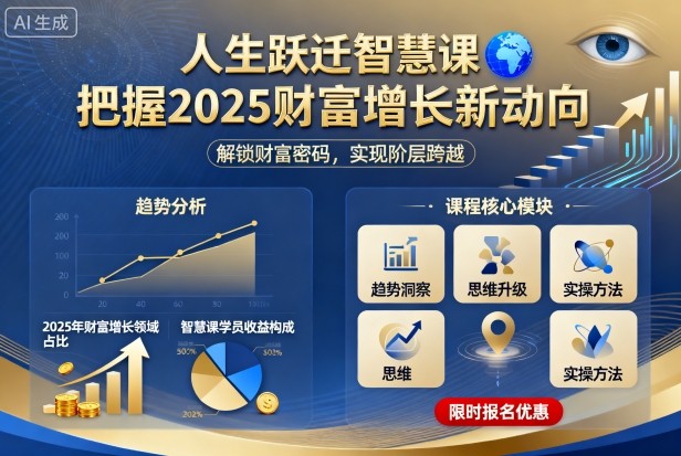 人生跃迁智慧课，把据2025财富增长新动向-瀚洪创业网