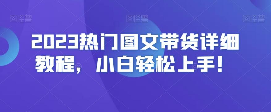 2023热门图文带货详细教程，小白轻松上手！-瀚洪创业网