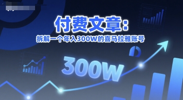 付费文章：拆解一个年入300W的喜马拉雅账号-瀚洪创业网