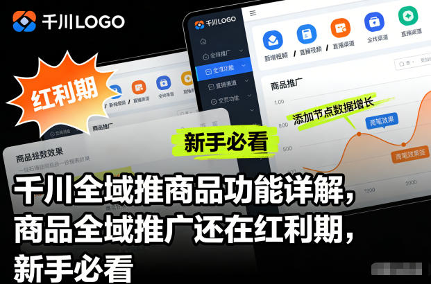 千川全域推商品功能详解，商品全域推广还在红利期，新手必看-瀚洪创业网