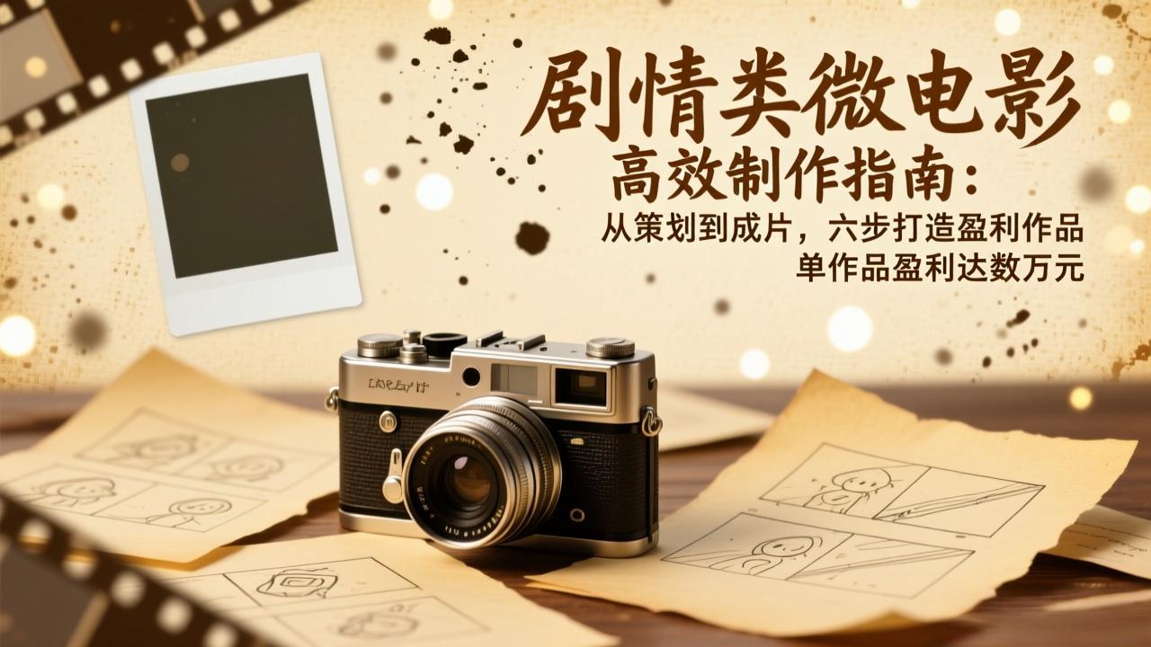 剧情类微电影高效制作指南：从策划到成片，六步打造盈利作品，单作品盈利达数万元-瀚洪创业网