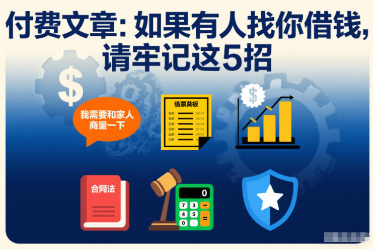 付费文章：如果有人找你借钱，请牢记这5招-瀚洪创业网