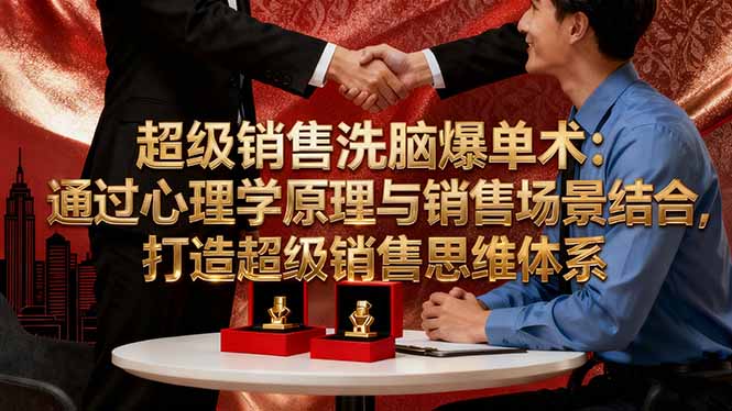 超级销售洗脑爆单术：通过心理学原理与销售场景结合,打造超级销售思维体系-瀚洪创业网