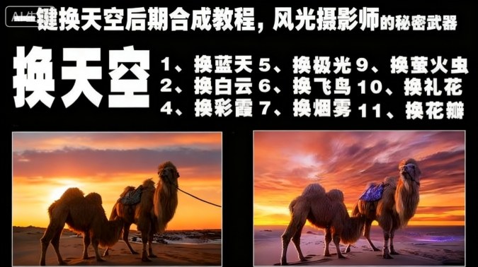 一键换天空后期合成教程，风光摄影师的秘密武器-瀚洪创业网