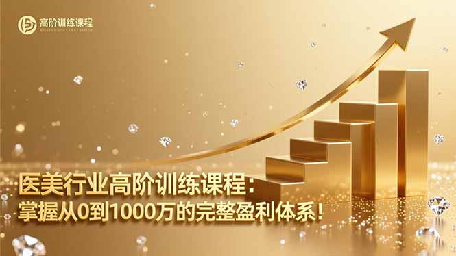 医美行业高阶训练课程：掌握从0到1000万的完整盈利体系！-瀚洪创业网