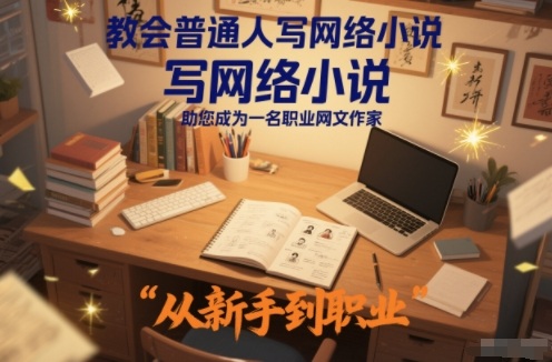 教会普通人写网络小说，助您成为一名职业网文作家-瀚洪创业网