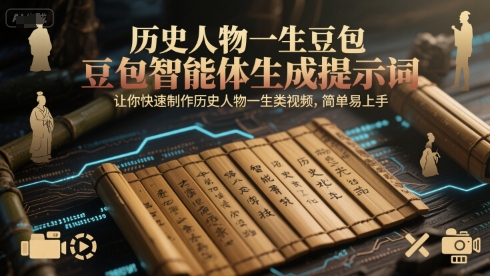 历史人物一生豆包智能体生成提示词，让你快速制作历史人物一生类视频，简单易上手-瀚洪创业网