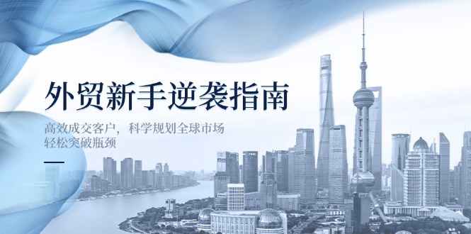 外贸新手逆袭指南：高效成交客户，科学规划全球市场，轻松突破瓶颈-瀚洪创业网