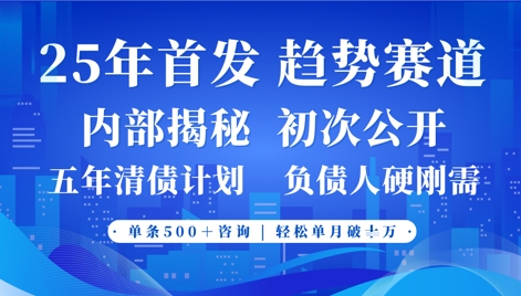2025年首次公开，真正的事业型赛道，客咨不断，单月轻松破W-瀚洪创业网