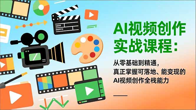 AI视频创作实战课程：从零基础到精通，真正掌握可落地、能变现的AI视频创作全栈能力-瀚洪创业网