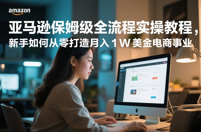 亚马逊保姆级全流程实操教程，新手如何从零打造月入1W美金电商事业-瀚洪创业网