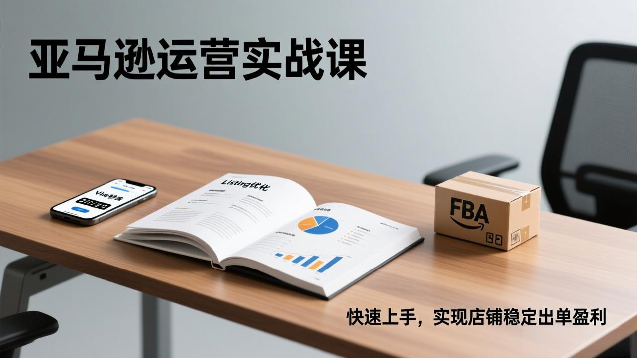 亚马逊运营实战课，Listing优化、Vine秒杀、FBA发货，快速上手，实现店铺稳定出单盈利-瀚洪创业网