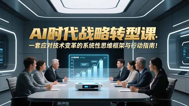 AI时代战略转型课：一套应对技术变革的系统性思维框架与行动指南！-瀚洪创业网