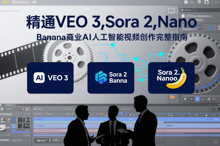 精通VEO 3，Sora 2，Nano Banana商业AI人工智能视频创作完整指南-瀚洪创业网