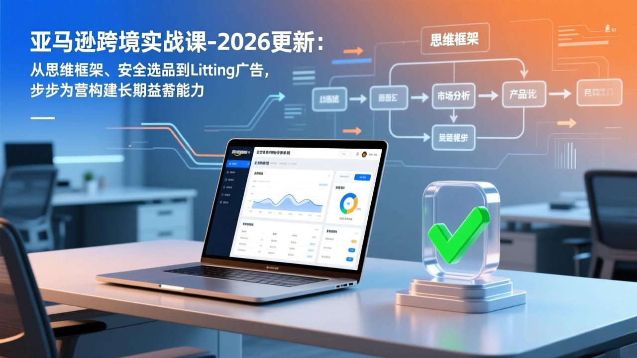 亚马逊跨境实战课-2026更新：从思维框架、安全选品到Listing广告，步步为营构建长期盈利能力-瀚洪创业网