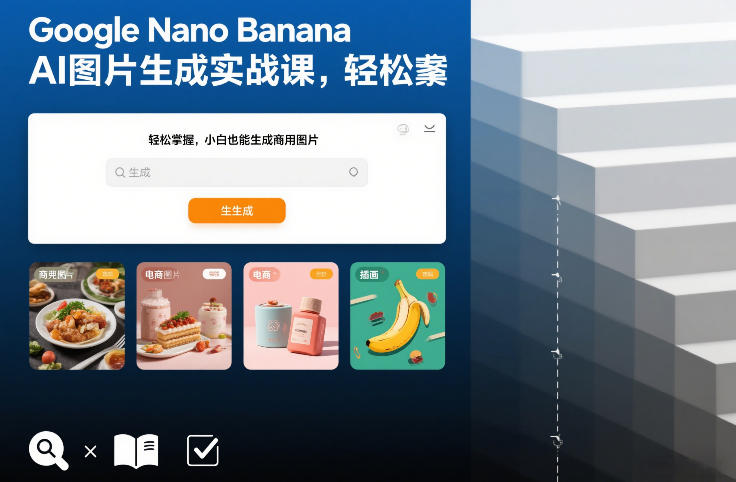 Google Nano Banana AI图片生成实战课，轻松掌握，小白也能生成商用图片-瀚洪创业网