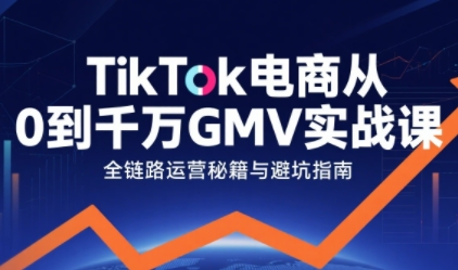 TikTok电商从0到千万GMV实战课，从0到1拆解实战秘籍(更新)-瀚洪创业网