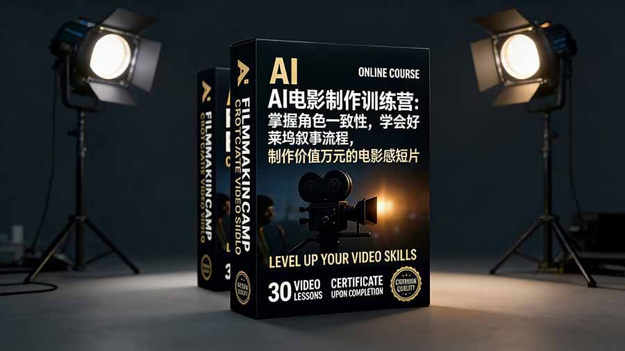 AI电影制作训练营：掌握角色一致性，学会好莱坞叙事流程，制作价值万元的电影感短片-瀚洪创业网