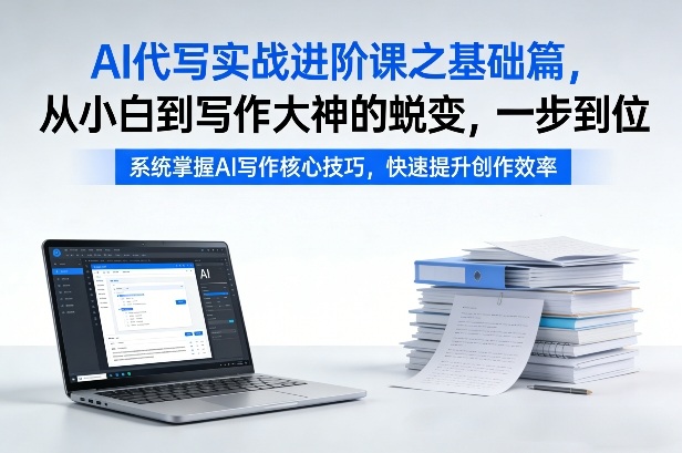 AI代写实战进阶课之基础篇，从小白到写作大神的蜕变，一步到位【揭秘】-瀚洪创业网