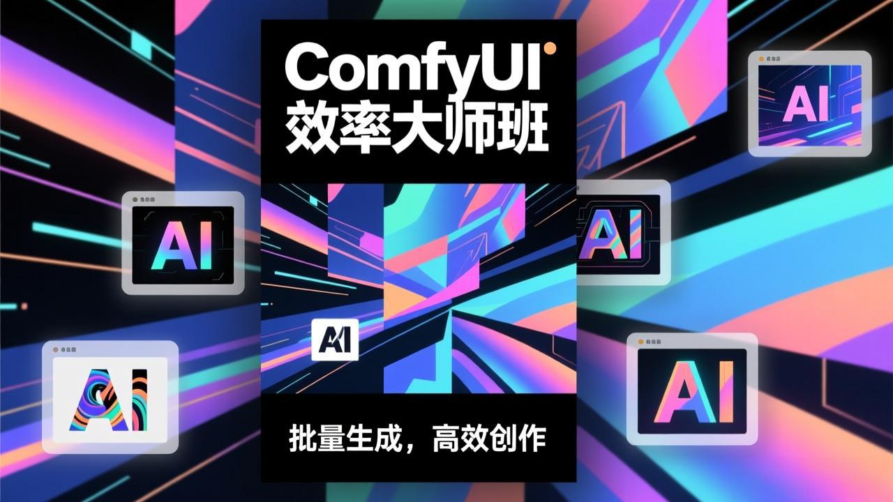 ComfyUI效率大师班：工作流搭建，批量生成，将个人AI出图效率提升5-10倍，月接单收入1-3万-瀚洪创业网