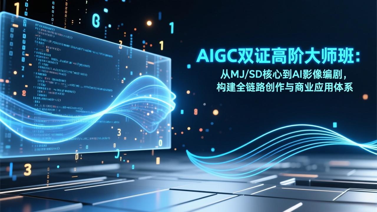 AIGC双证高阶大师班：从MJ/SD核心到AI影像编剧，构建全链路创作与商业应用体系-瀚洪创业网