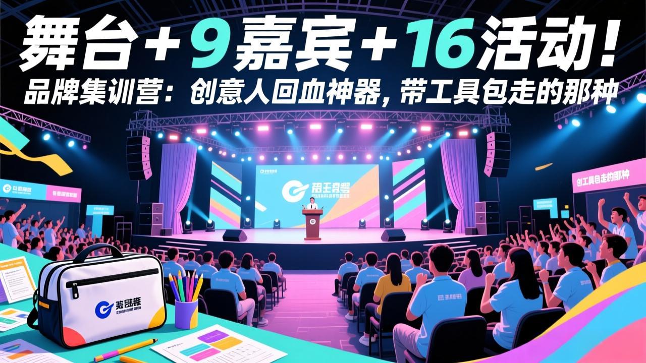 舞台 + 9 嘉宾 + 16 活动！品牌集训营：创意人回血神器，带工具包走的那种-瀚洪创业网
