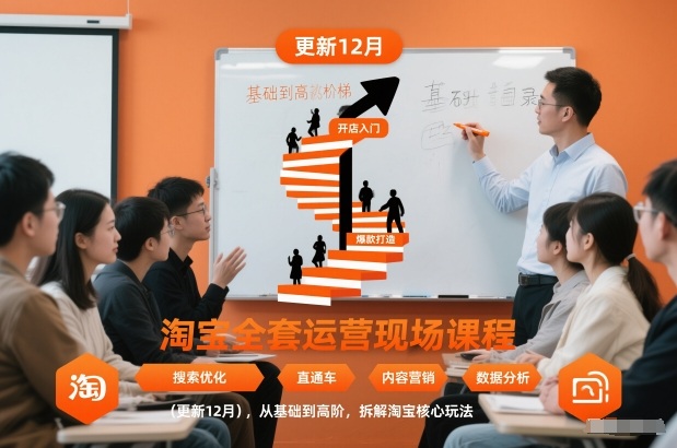 淘宝全套运营现场课程(更新26年1月)，从基础到高阶，拆解淘宝核心玩法-瀚洪创业网