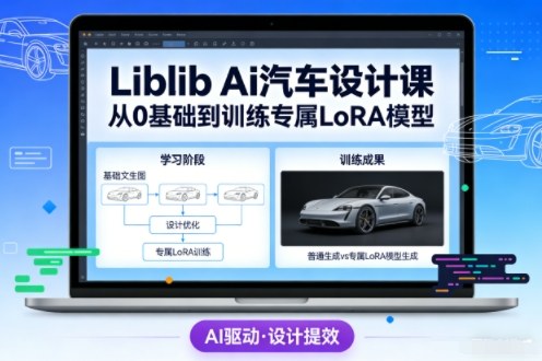 Liblib Ai汽车设计课，从0基础文生图，到教你训练专属设计和风格LoRA模型-瀚洪创业网