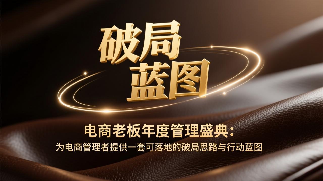 电商老板年度管理盛典：为电商管理者提供一套可落地的破局思路与行动蓝图-瀚洪创业网