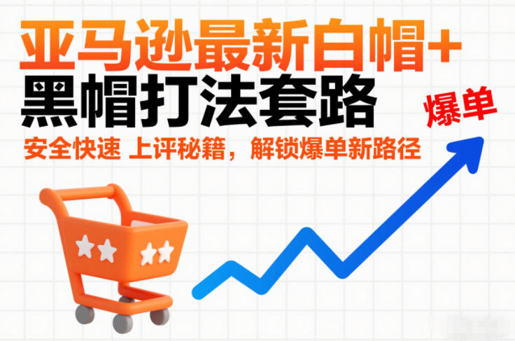 亚马逊最新白帽+黑帽打法套路，安全快速上评秘籍，解锁爆单新路径-瀚洪创业网