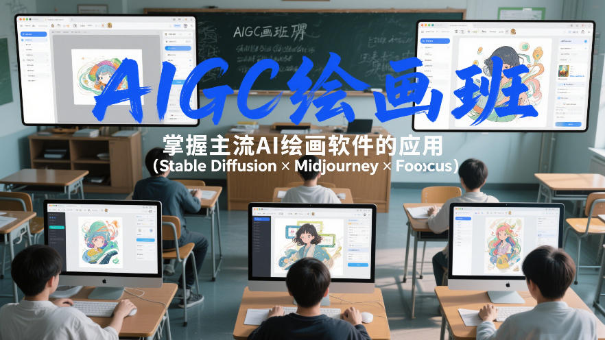 AIGC绘画班，掌握主流Ai绘画软件的应用(Stable Diffusion x Midjourney x Fooocus)-瀚洪创业网