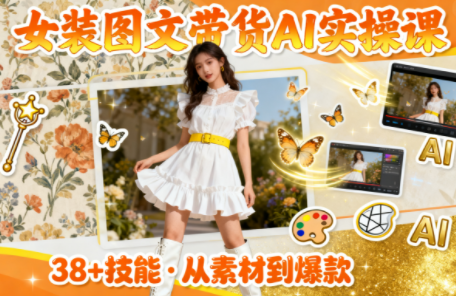 女装图文带货的AI实操课-瀚洪创业网