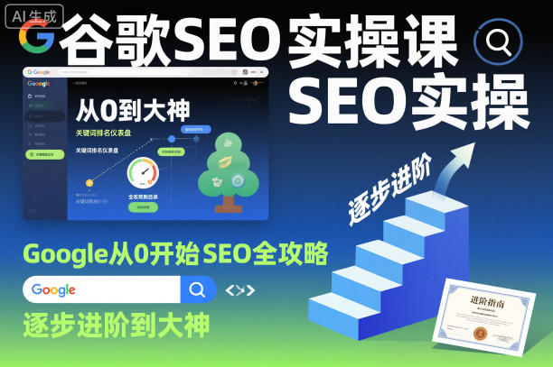 谷歌SEO实操课，Google从0开始SEO全攻略，逐步进阶到大神-瀚洪创业网