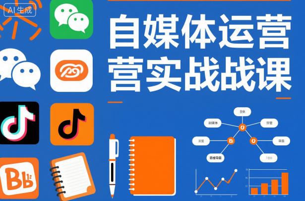自媒体运营实战课，掌握一套系统的自媒体运营底层方法论，成为优秀的内容创作者-瀚洪创业网