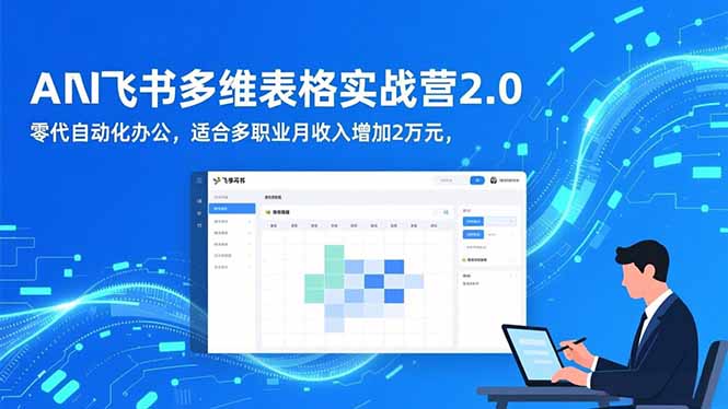 AI+飞书多维表格实战营2.0：零代码自动化办公，适合多职业月收入增加2万元-瀚洪创业网