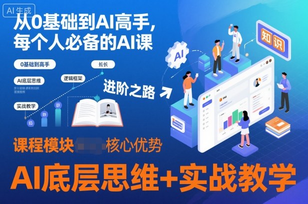 从0基础到AI高手，每个人必备的AI课，AI底层思维+实战教学-瀚洪创业网