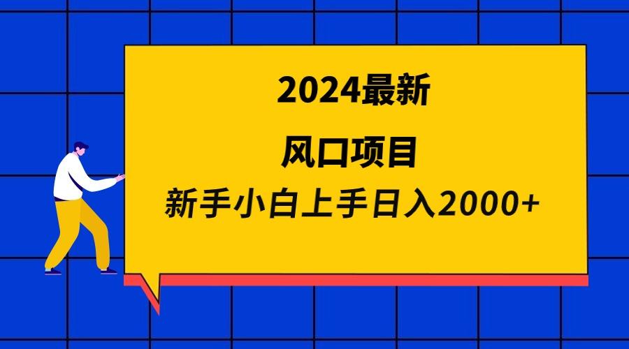 (9483期)2024最新风口项目 新手小白日入2000+-瀚洪创业网