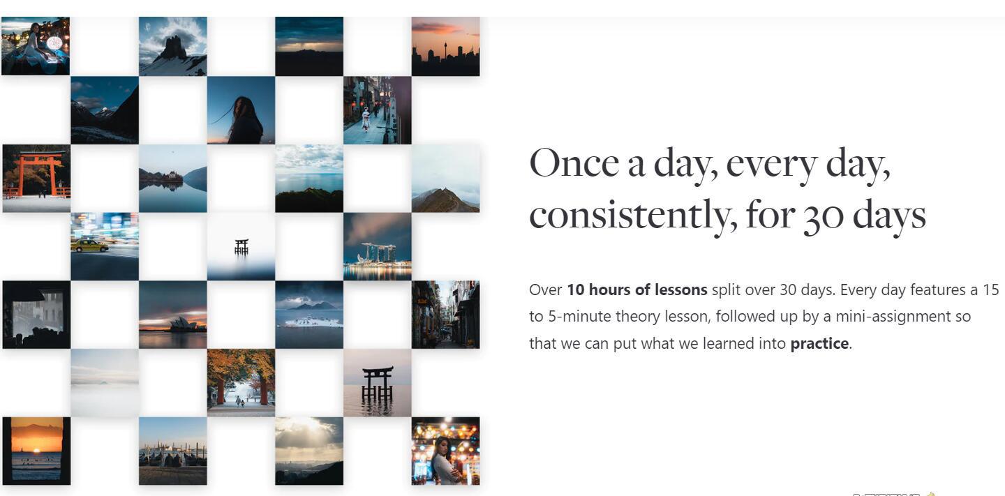 网红摄影师Pat Kay – 30天摄影基础知识加速器教程-30节课-中英字幕-瀚洪创业网