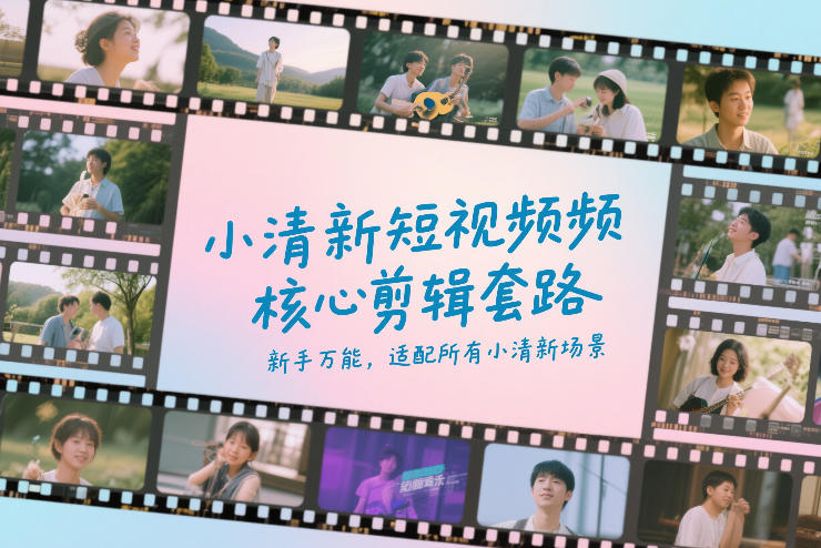 小清新短视频核心剪辑套路，新手万能，适配所有小清新场景-瀚洪创业网