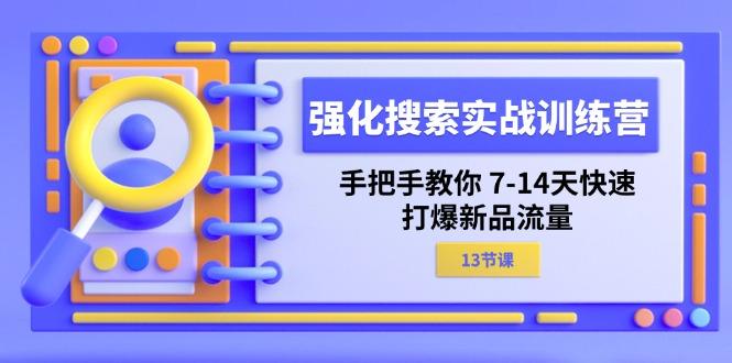 强化 搜索实战训练营，手把手教你 7-14天快速-打爆新品流量(13节课-瀚洪创业网