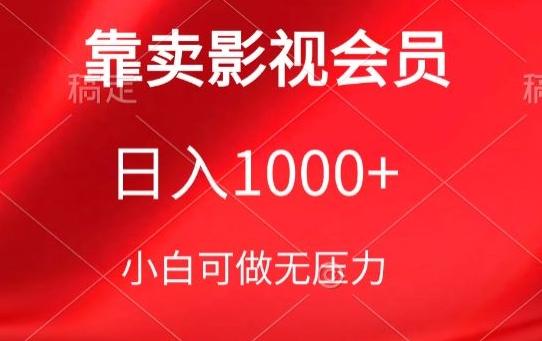 靠卖影视会员，日入1000+，落地保姆级教程，新手可学【揭秘】-瀚洪创业网