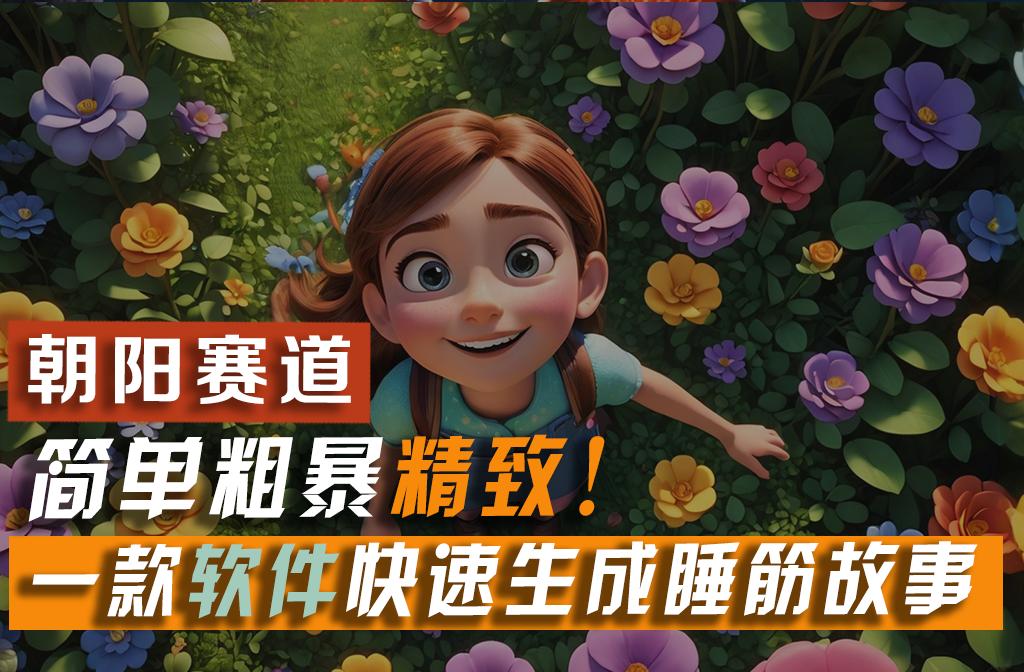 利用一款软件5分钟一条爆款睡筋故事，简单粗暴精致！小白月入2w+-瀚洪创业网