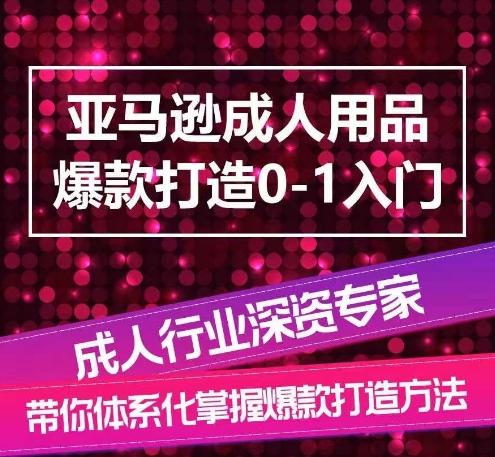 亚马逊成人用品爆款打造0-1入门，系统化讲解亚马逊成人用品爆款打造的流程-瀚洪创业网