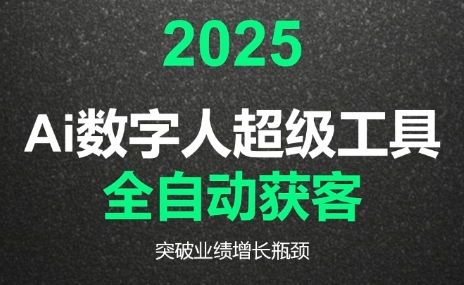 2025Ai数字人工具自动获客-瀚洪创业网